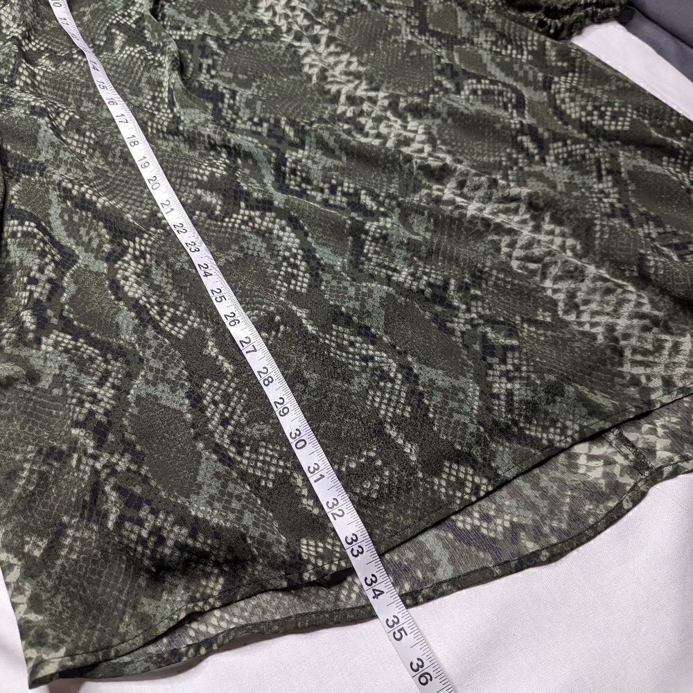 Express Snake Print Long Sleeve Shift Dress - Picture 5 of 7
